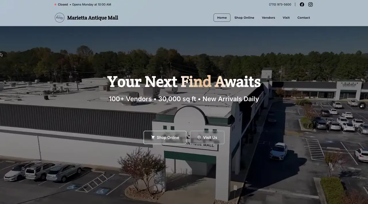 Marietta Antique Mall the website